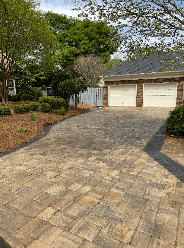Curved driveway