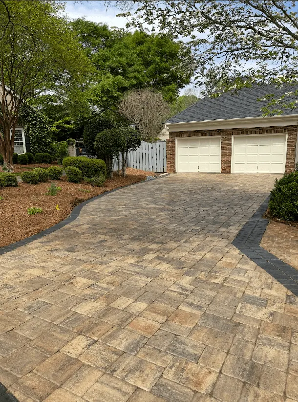 Curved driveway