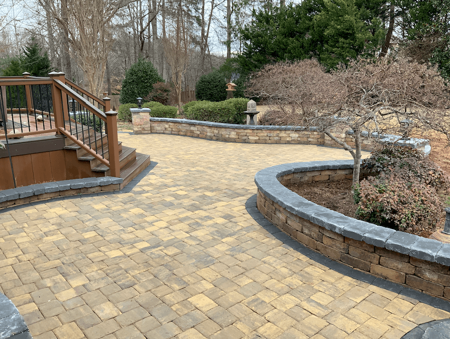 Raised patio