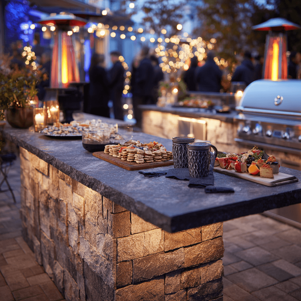 Outdoor kitchen ready for holiday entertaining